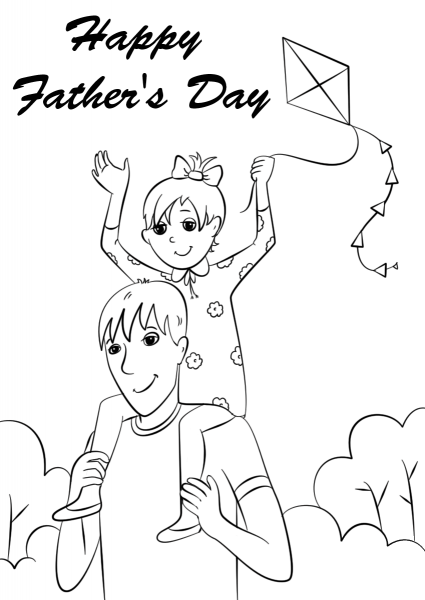 Happy Father’s Day coloring page image