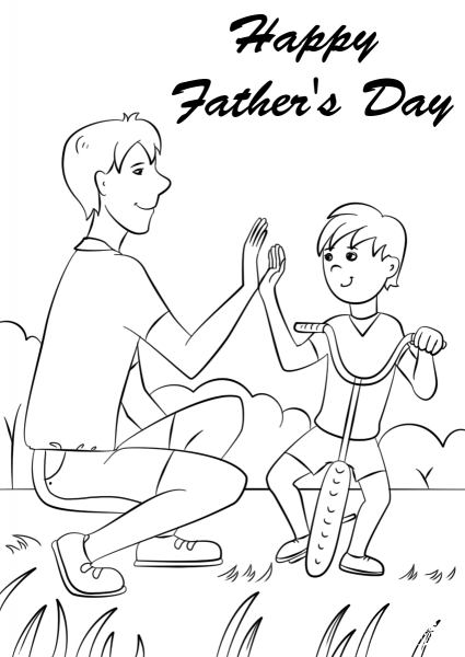 Happy Father’s Day coloring page image