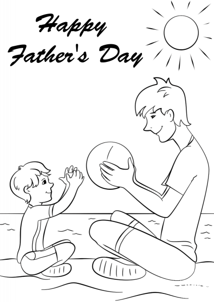 Happy Father’s Day coloring page image