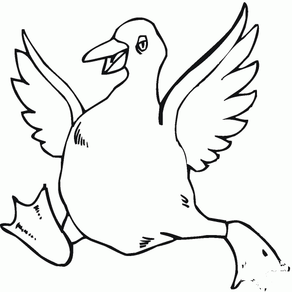 Happy Goose coloring page image