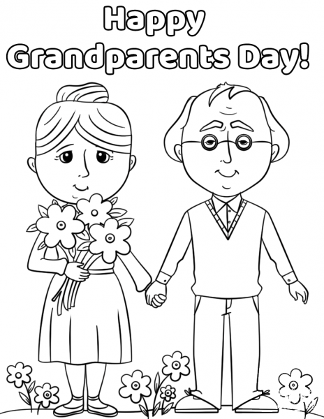 Happy Grandparents Day! coloring page image