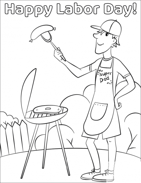 Happy Labor Day! coloring page image