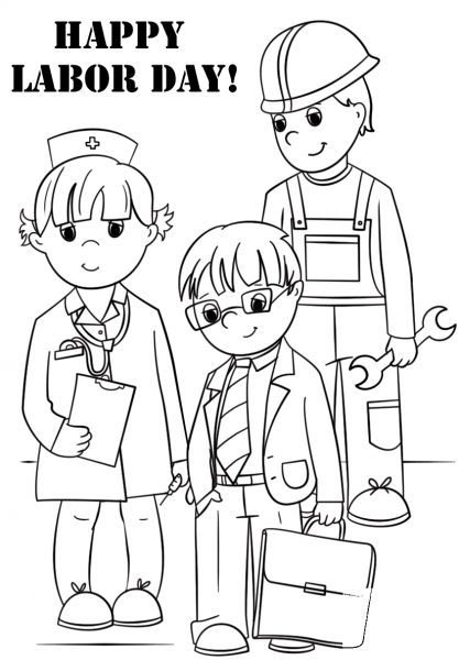 Happy Labor Day! coloring page image