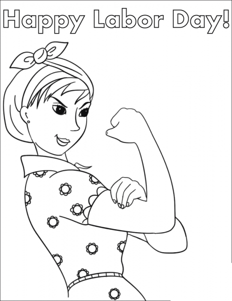Happy Labor Day Poster coloring page image