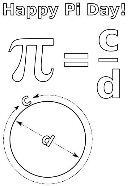 Happy Pi Day! coloring page image