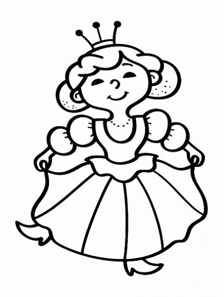 Happy Princess  coloring page image