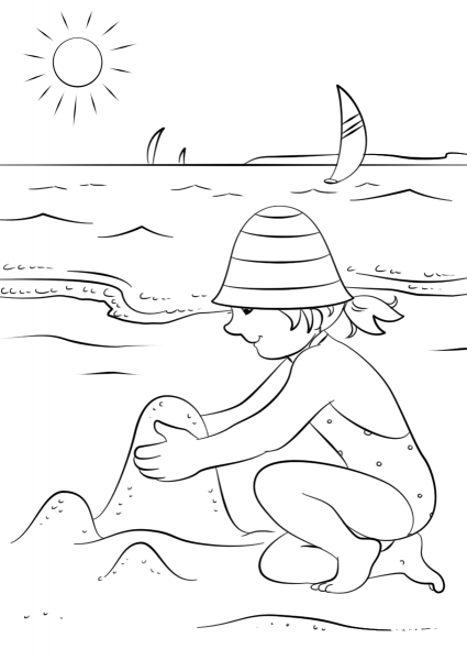 Happy Summer coloring page image