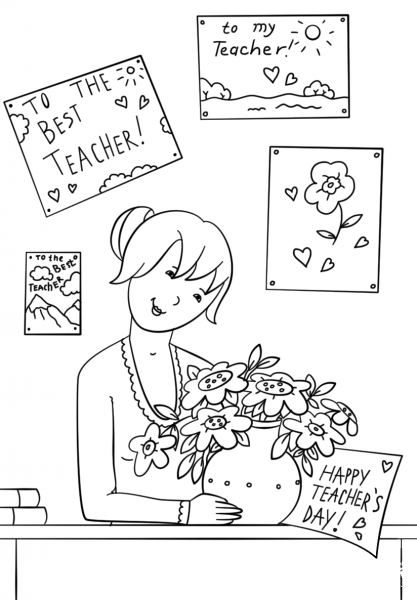 Happy Teacher’s Day! coloring page image