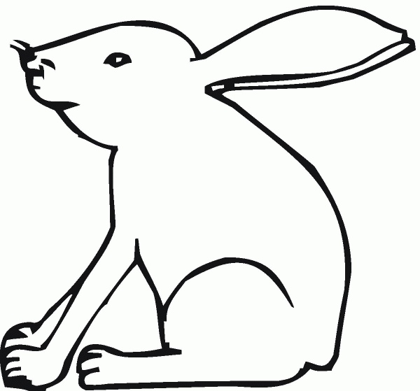 Hare coloring page image