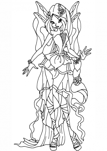 Harmonix Flora coloring page image