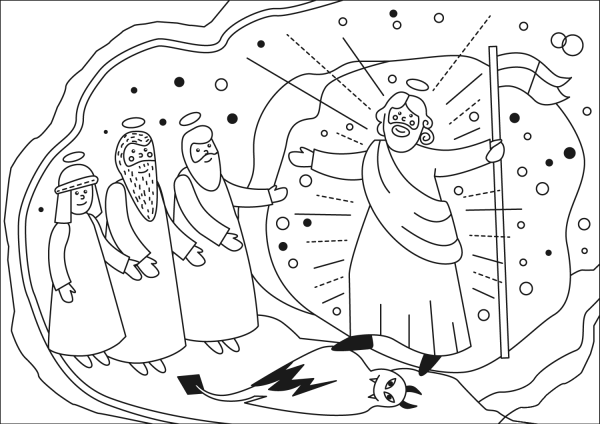 Harrowing of Hell coloring page image