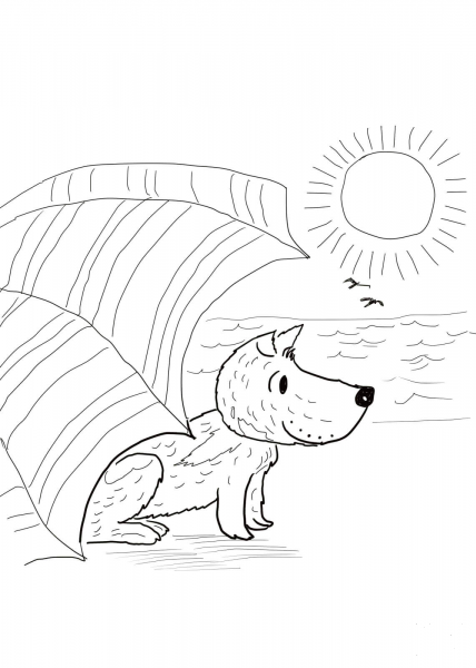 Harry by the Sea coloring page image