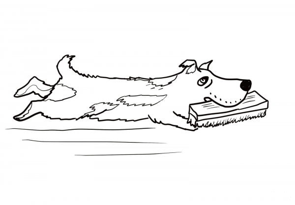 Harry the Dog coloring page image