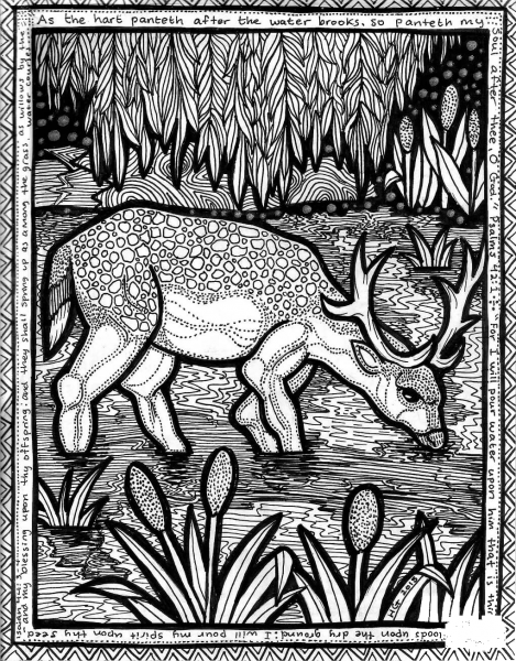 Hart Zentangle coloring page image
