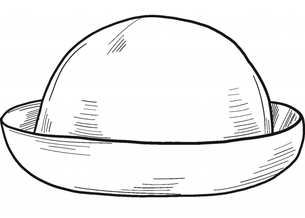 Hat coloring page image