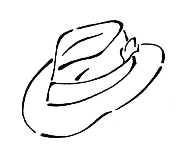 Hat  coloring page image