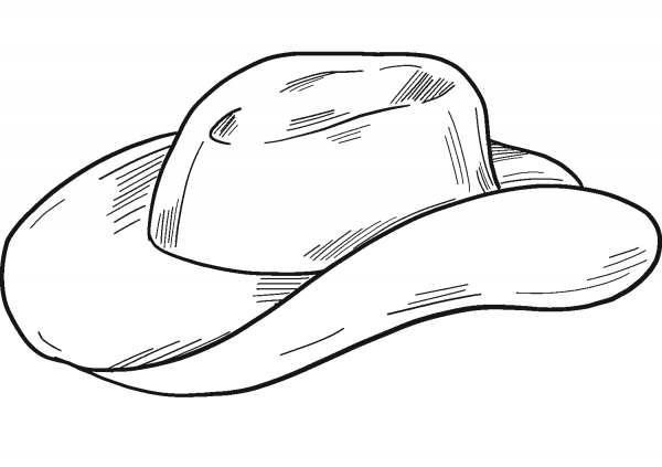 Hat coloring page image