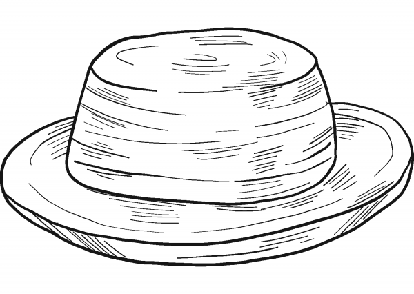 Hat coloring page image
