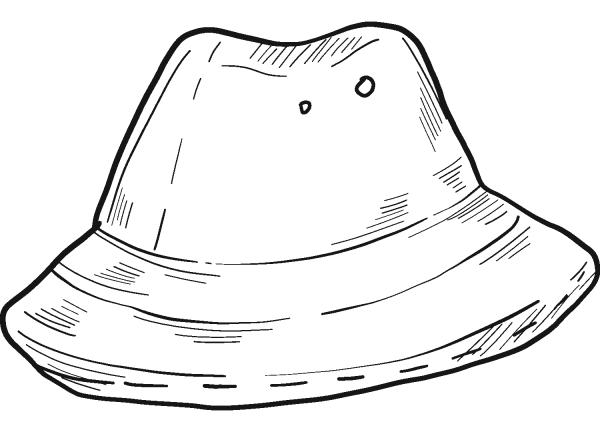 Hat coloring page image