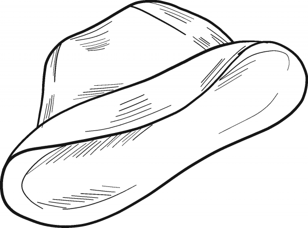 Hat coloring page image
