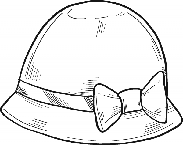 Hat coloring page image