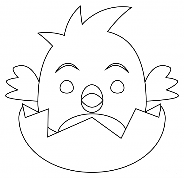 Hatching Chick coloring page image