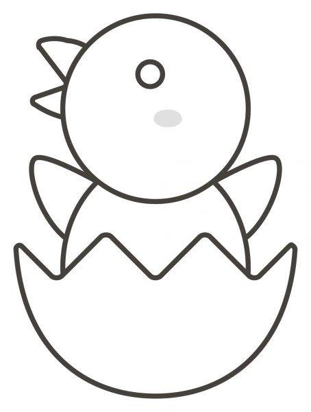 Hatching Chick coloring page image