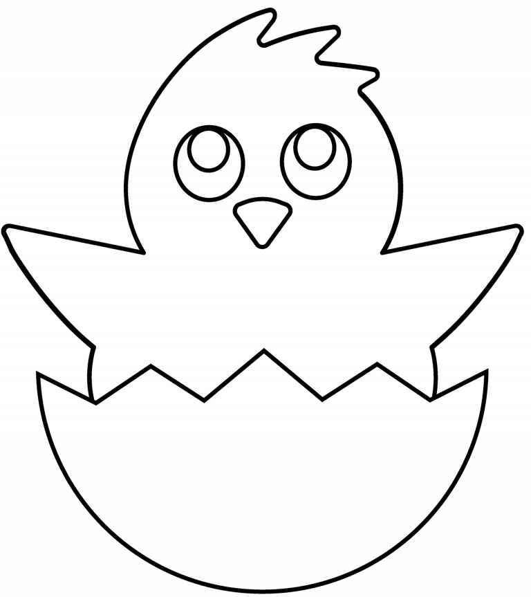 Hatching Chick Emoji coloring page - ColouringPages