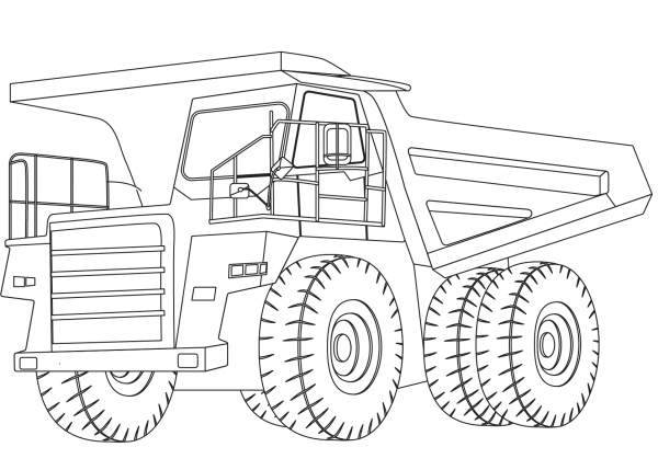 Haul Truck coloring page image