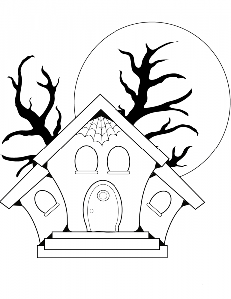 Haunted House coloring page image