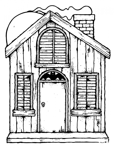 Haunted House coloring page image