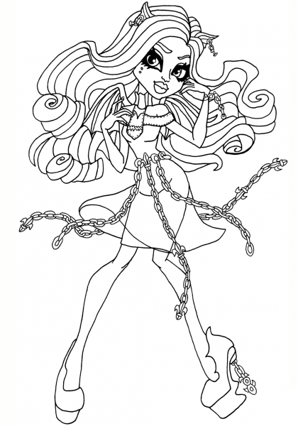 Haunted Rochelle Goyle coloring page image