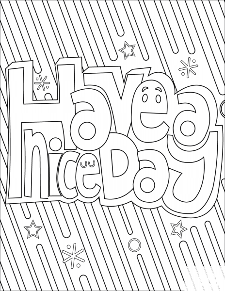 Have a Nice Day coloring page image
