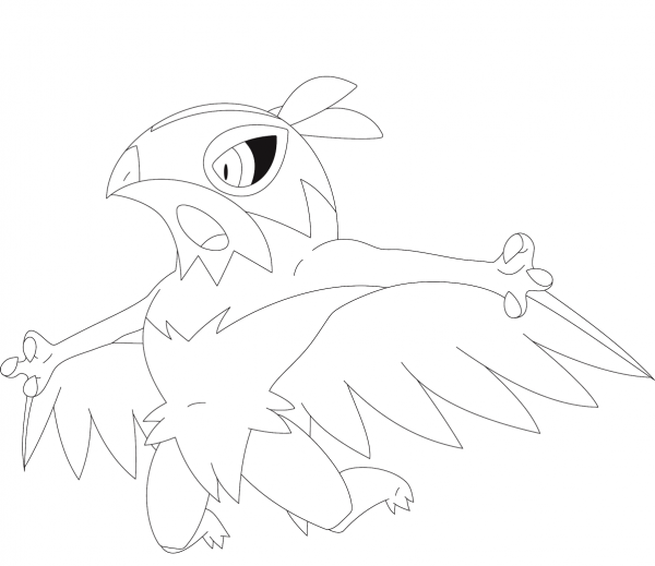 Hawlucha coloring page image
