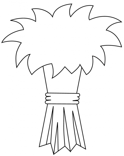 Hay coloring page image