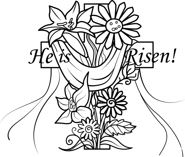 He is Risen coloring page image