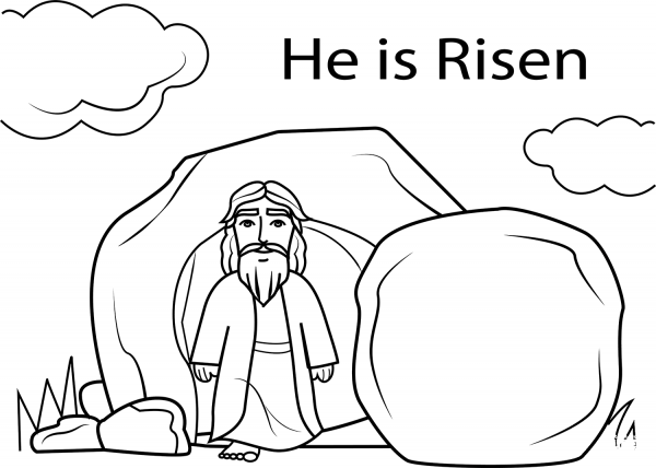 He is Risen! coloring page image