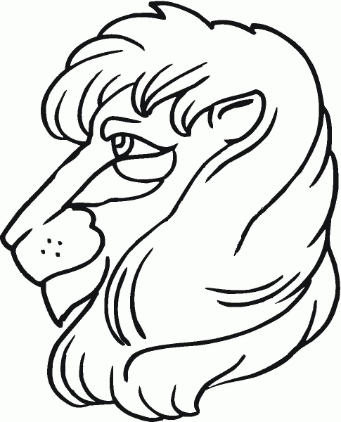 Head Of Lion coloring page image