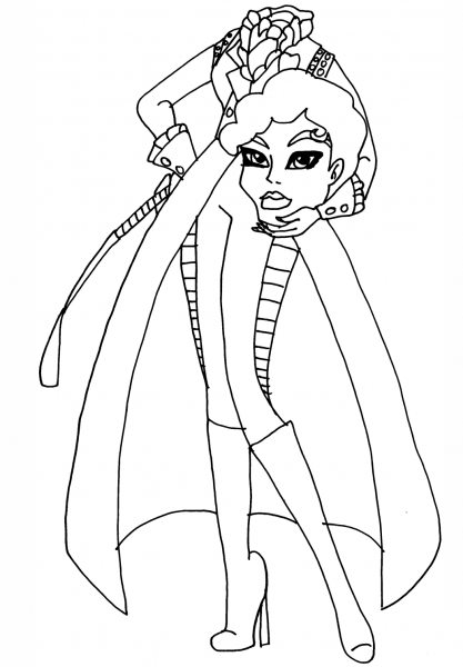 Headless Headmistress Bloodgood coloring page image