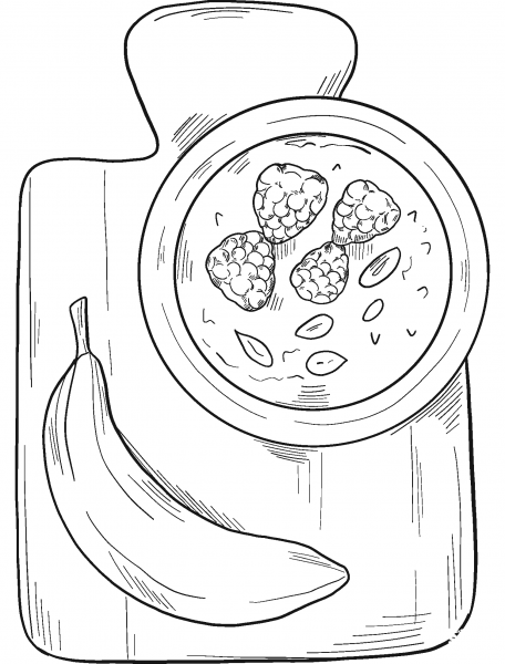 Healthy Breakfast coloring page image