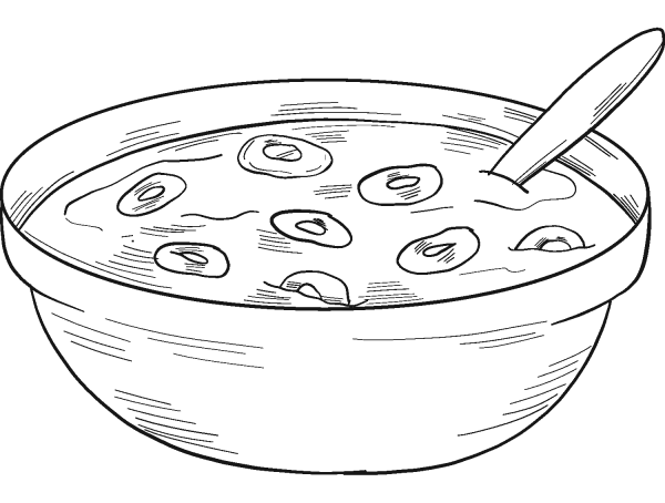Healthy Breakfast coloring page image