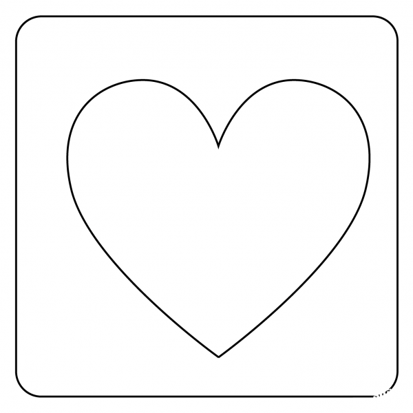 Heart Decoration Emoji coloring page image