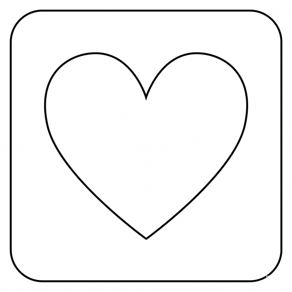 Heart Decoration Emoji coloring page image