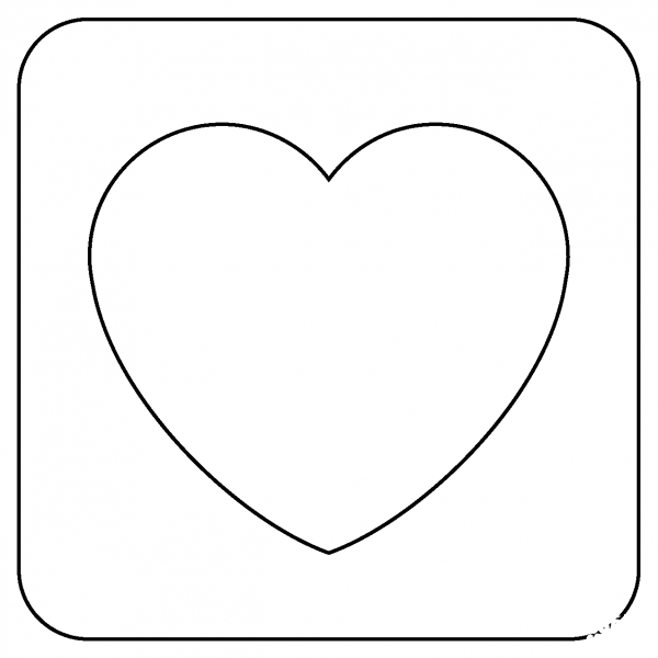 Heart Decoration Emoji coloring page image