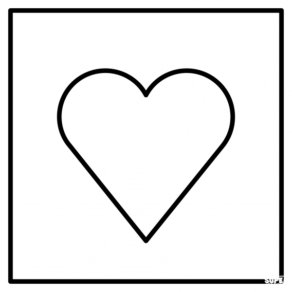 Heart Decoration Emoji coloring page image