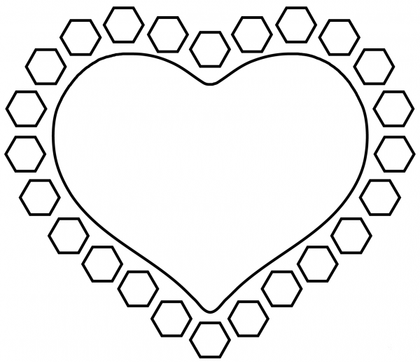 Heart Decoration Emoji coloring page image