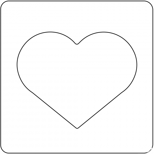 Heart Decoration Emoji coloring page image