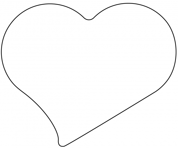 Heart Left Tip Emoji coloring page image