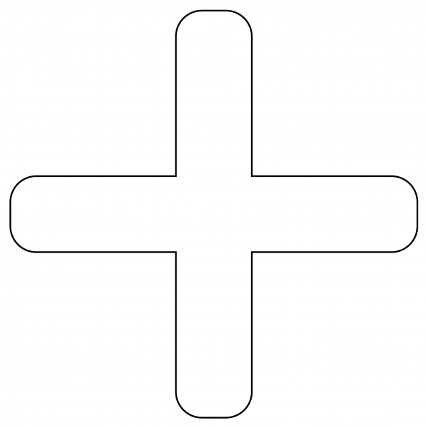 Heavy Plus Sign Emoji coloring page image