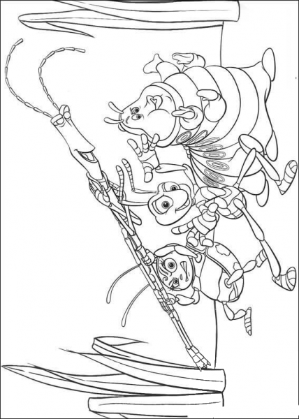 Heimlich and friends coloring page image